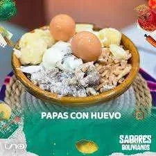 Portada del plato 'papa con huevo'