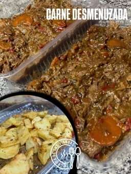 Portada del plato 'Carne desmenuzada con papas al horno'