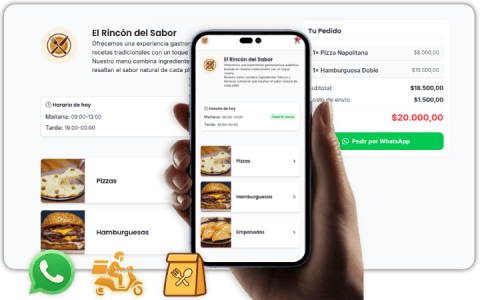 Ejemplo de menú digital para restaurante argentino